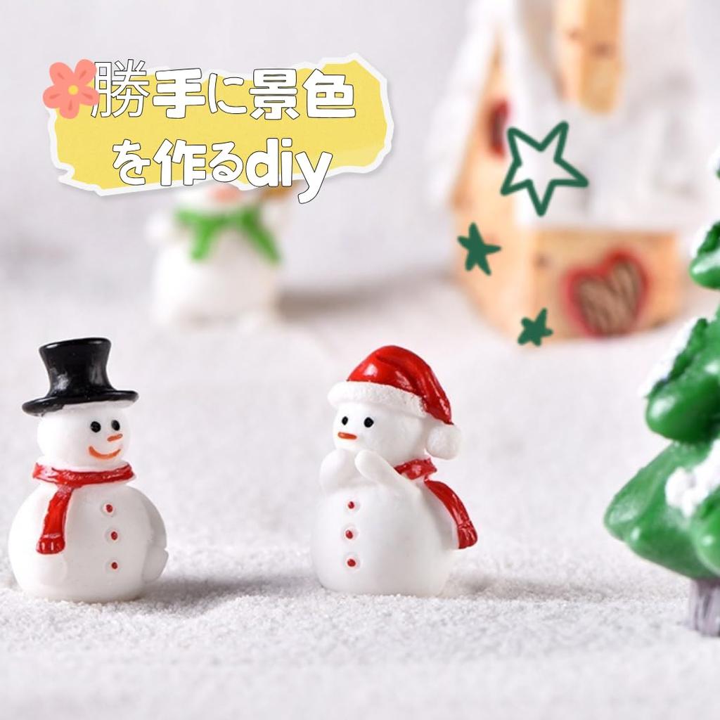 19-Piece Christmas Miniature Figurine Ornament Set: Boots, Wreath, Santa Claus, Bell, and Snowman. Resin Craft Supplies for Potted Plants, Gardening,