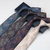 High-End Pattern Tie Men'S, Gentleman'S Suit Dress Business Banquet Host 8Cm Hand-Tied Polyester Long Tie