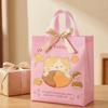 12pcs Cute Cat Non Woven Gift Tote Bags Animal Print Handbags Party Favor Bags Kawaii Gift Packaging Bags