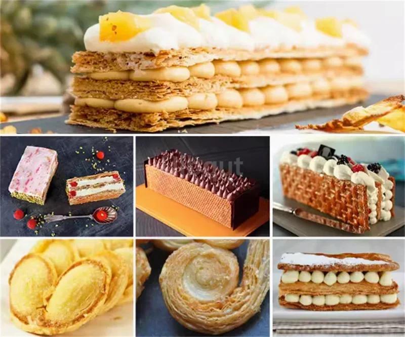 Plech na pečení listového těsta obdélníkový Forma na pečivo Mille Feuille Perforovaný plech Trouba Pařížský sladký obchod Napoleon plech na pečení S dírou