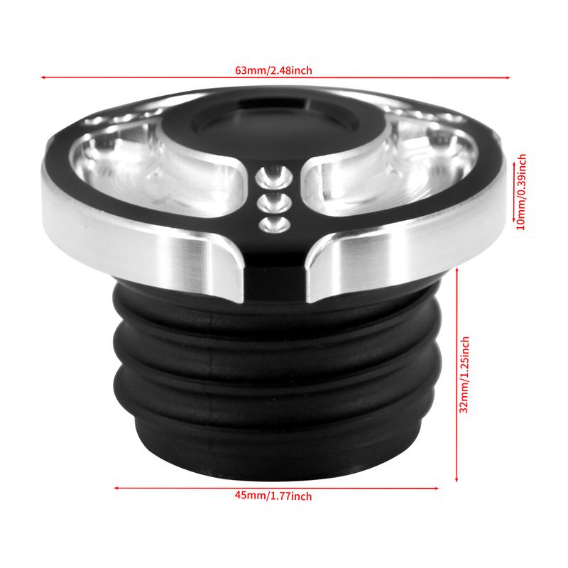 Motorcycle Oil Tank Cover Metal Fuel Tank Right-hand Thread Gas Cap For Harley Softail Fat Boy Sportster XL 883 1200 Dyna FLHR