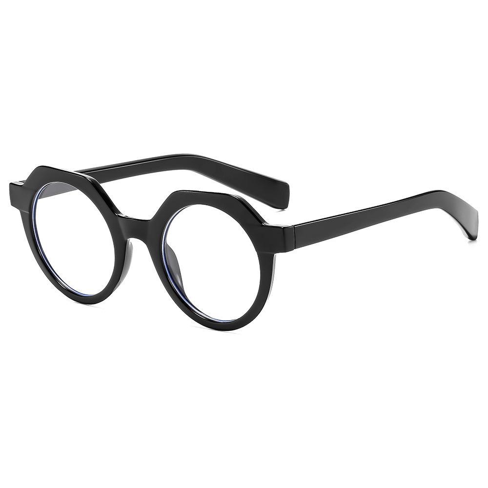 New sunglasses round color matching sunglasses men's and women's personalized trendy sunglasses anti-blue flat glasses
