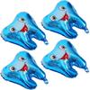 Luxshiny Tooth Party Balloons - 4pcs Funny Teeth Themed Birthday Baby Shower Birthday Party Decorations Supplies Decor for Kids Blue,