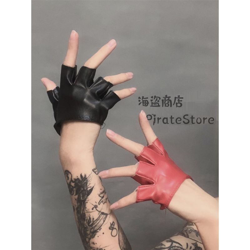 

Dark Claw 3 Color Half Soles Fingerless Gloves Dark Sexy Lolita Denim Casual JK Disco Music Festival Gothic Cos Dancing White
