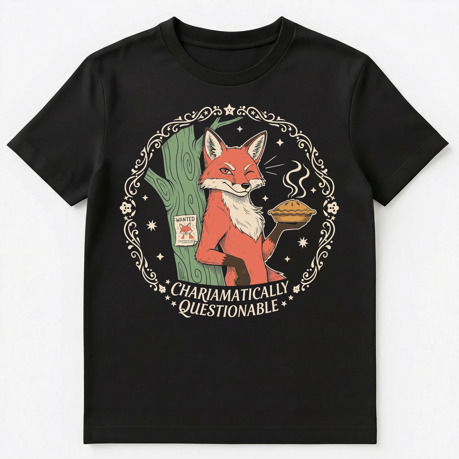 Sly Fox Questionable Charisma Pie Stealer Woodland Animal Unisex T-Shirt 4XL