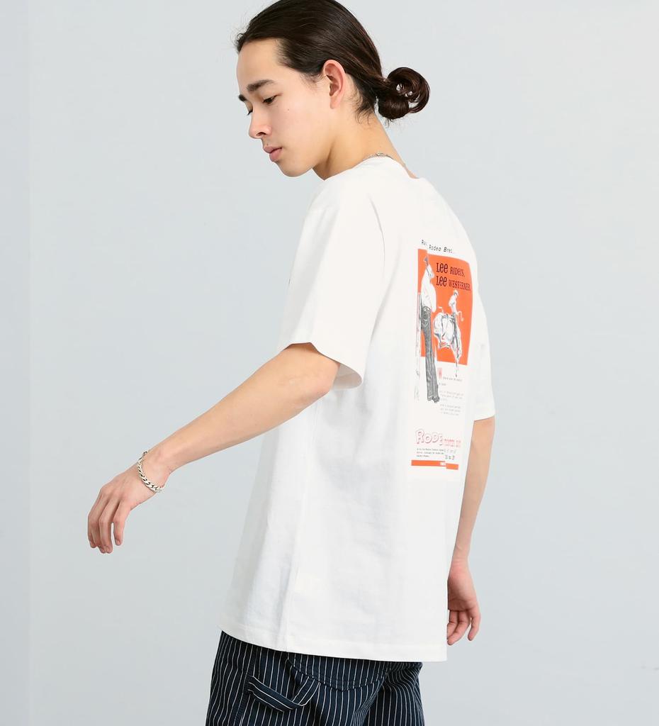 Lee White Old Back Print Short Sleeve Men's T-Shirt