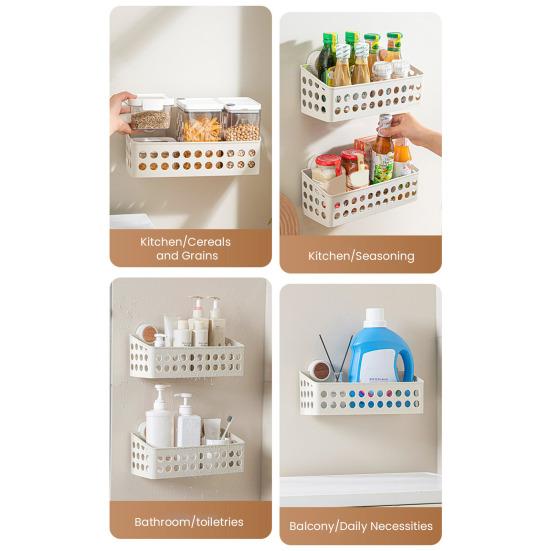 Suction Cup Storage Rack Large Capacity Strong Load-bearing Simple Installation