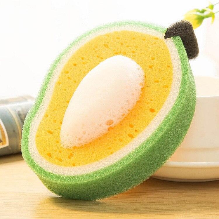 1Pcs Washing Dish Towel Fruit Shape Rags Thicken Scouring Pad Kitchen Cleaning Dish Cloths Sponge Cloth Scouring