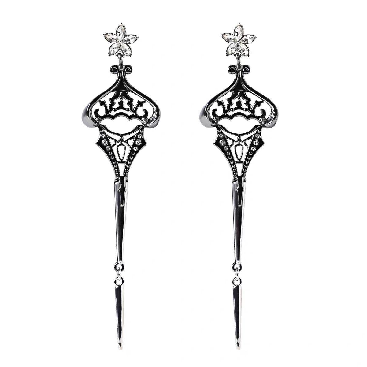 

NieR: Automata YoRHa 9S & 2B Stud Clip-On Earrings - No Piercing Needed