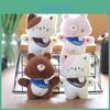 Chaveiro Adorável de Urso de Pelúcia Brinquedo Animal de Desenho Animado Fofo Acessório Charmoso de Bolsa Macio