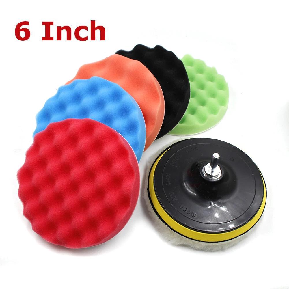 3/5/6/7 Inch Car Polishing Kit Polish Pad Car Polish Buffing Pad Abrasive Disc Sponge Foam Pads Polisher For Headlight Refurbish