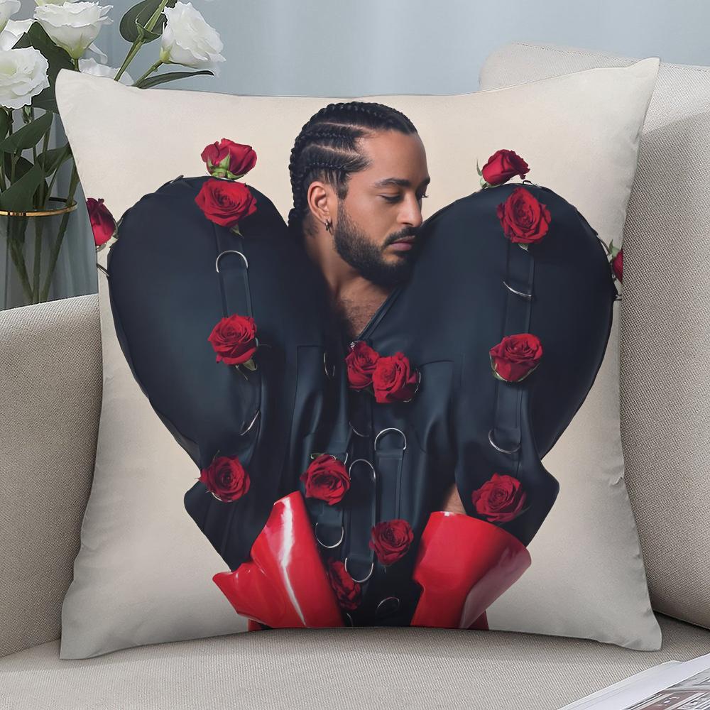 Singer S-Slimane France Pillow Case 3D Print Polyester Fiber 40*40 Cm Home Sofa Throw Pillow Cover Decoration Festival Gift