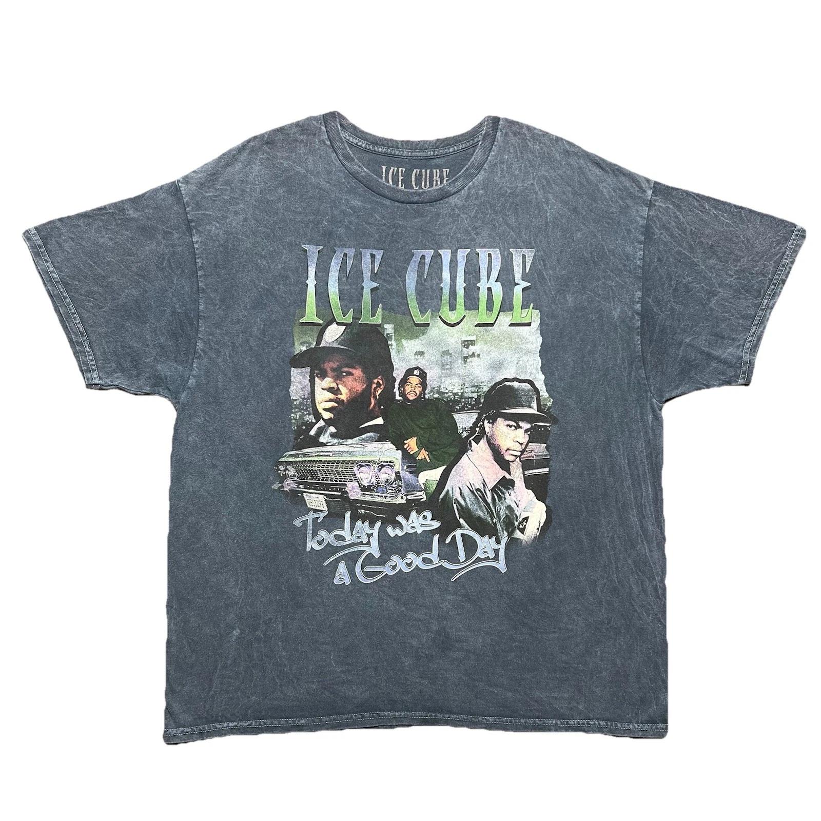 Ice Cube Today Was A Good Day Graphic T Shirt Mens XL Gray Acid Wash Hip Hop Tee 3XL