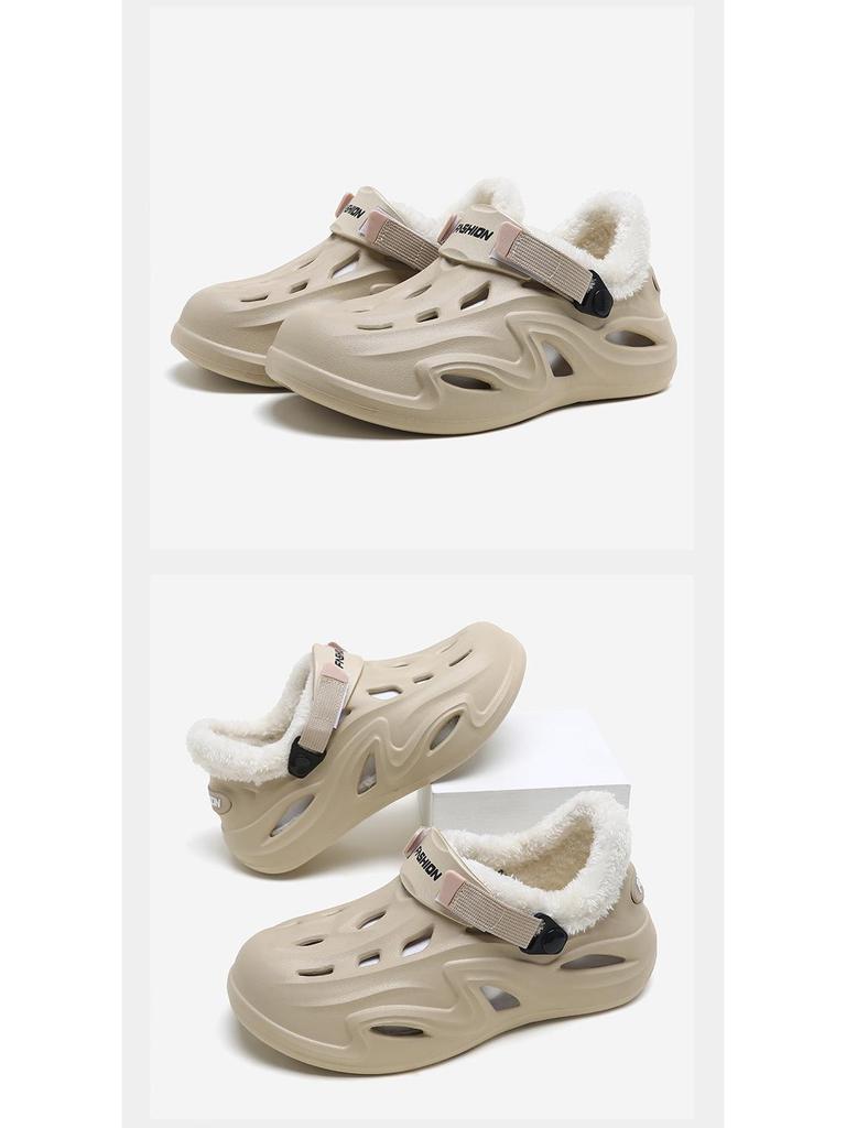 New EVA Non-Slip Lightweight Velvet Cotton Shoes for Men & Women - All-Season Outdoor Wear