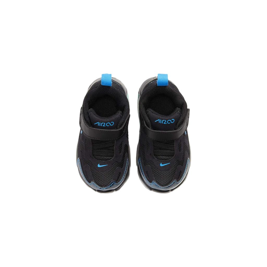 New Nike Air Max 200 Slip-Resistant Cushioning Wear-Resistant Low-Top Running Shoes Black Blue Infant And Toddler CQ4008-001