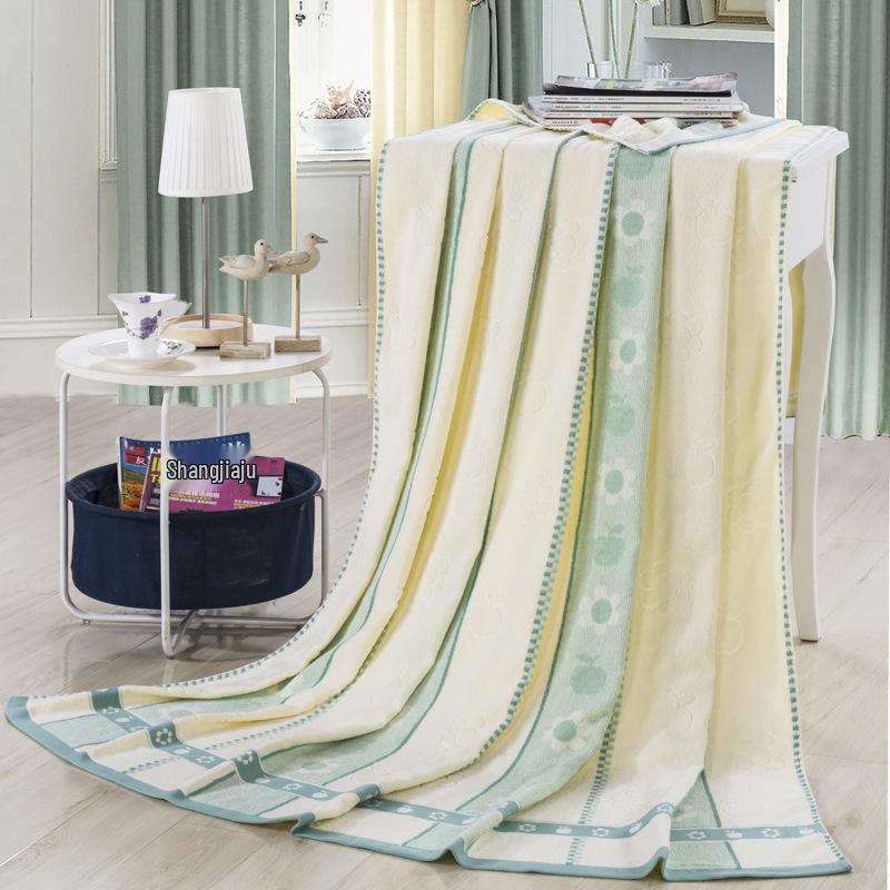 G5Z Čistá bavlněná přikrývka: Všestranná deka pro koleje, pohovky a pohodlí při klimatizaci