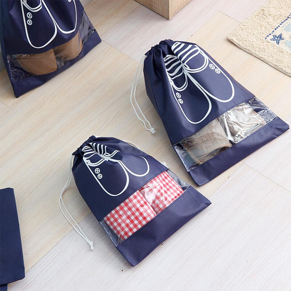 10Pcs Shoes Storage Bag Non-Woven Drawstring Dustproof Waterproof Travel Portable Organizer Storage