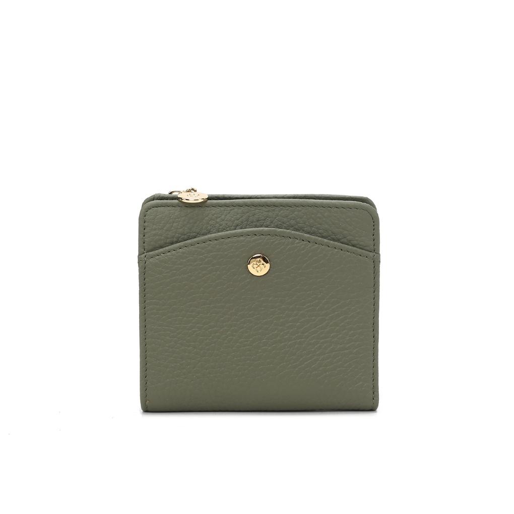 Mari eclaire 11 10 100% natural cowhide leather half wallet