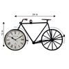 Wandmontierte Fahrrad-Wanduhr im Holzdesign, handgefertigt im Antik-Stil, für Heimdekoration, Wohnzimmer, mit römischen Ziffern für dekorative Halle und Büro(Schwarz)