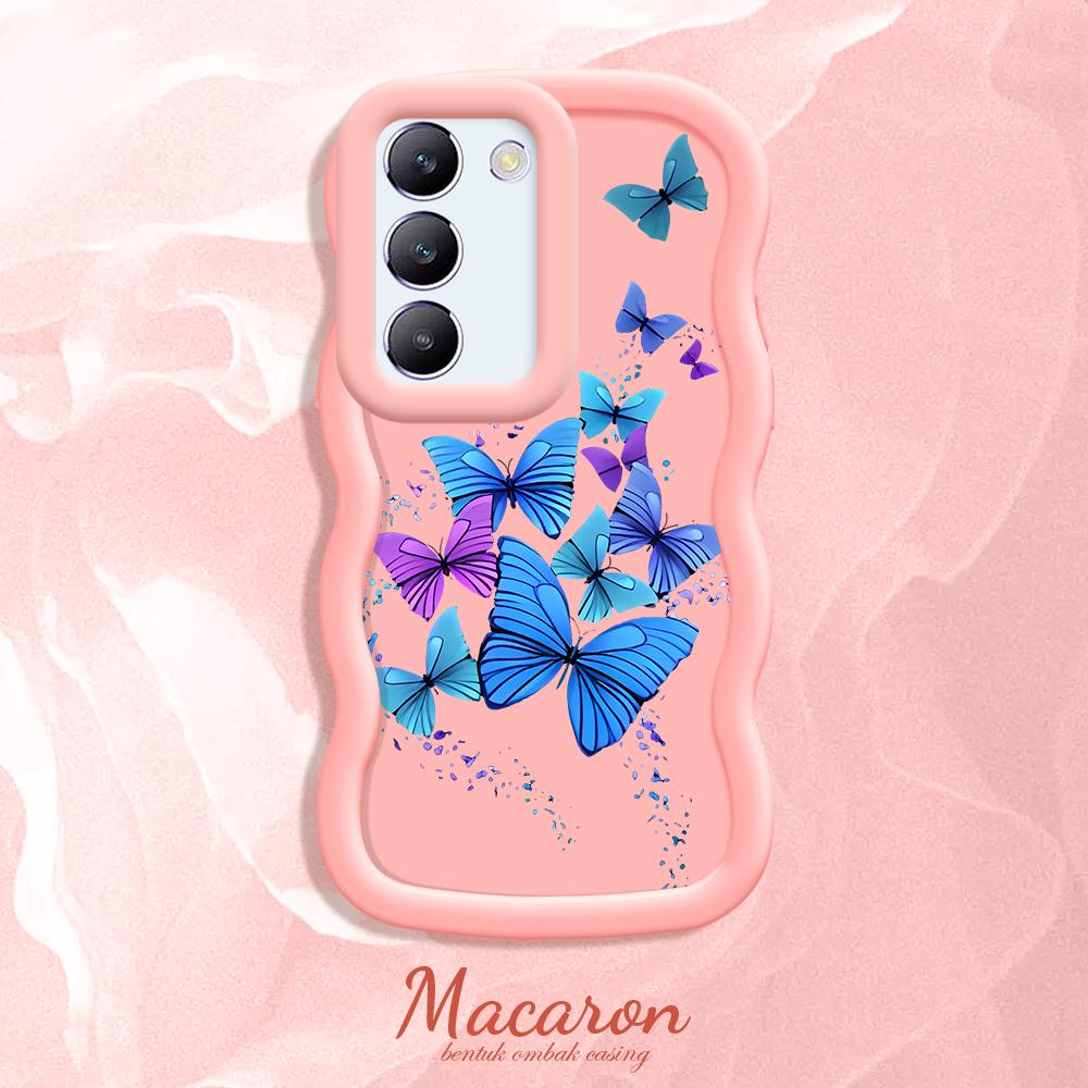 

Окрашенный узор Big Wave Edge Мягкий силиконовый материал Macaron чехол для телефона противоударный защитный резиновый чехол для OnePlus Vivo Motorola Moto Vivo Y12S