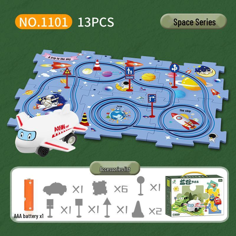 Hot-Selling DIY Electric Puzzle Car and City Map Toy for Children