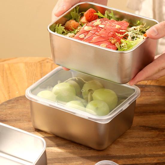 Lunch Box Bento Box da picnic in acciaio inossidabile Contenitore per pranzo portatile di grande capacità per la scuola di casa e ufficio