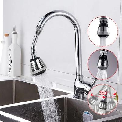 1Set Booster Nozzle Extender 360 Degree Faucet Water Saver Anti Splash Head Rotating Bubbler Universal Dual Mode Filter Nozzle