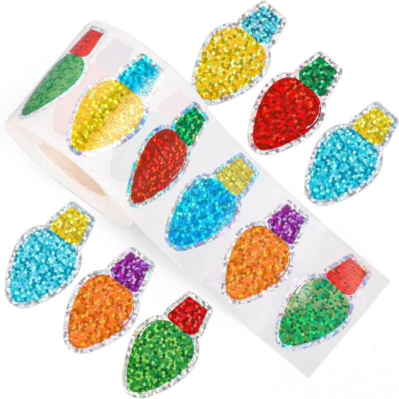 500pcs/set Glittering Flower Sticker Party Gift Wrapping Label Sticker Reward Stickers Scrapbook Stationery