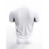 European Size Men's Soccer Jersey-Style T-Shirt - Heavy-Duty Cotton Short Sleeve Tee with Black & White Soccer Print, Double-Needle Stitched Neckline