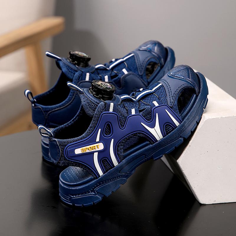 29-39 Sandali Estivi Antiscivolo Resistenti all'Usura Traspiranti alla Moda con Punta Chiusa Scarpe da Spiaggia per Bambini