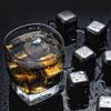 8 piece With Tongs And Box Whiskey Stones 304 Stainless Steel Metal Ice Cubes  Restaurant