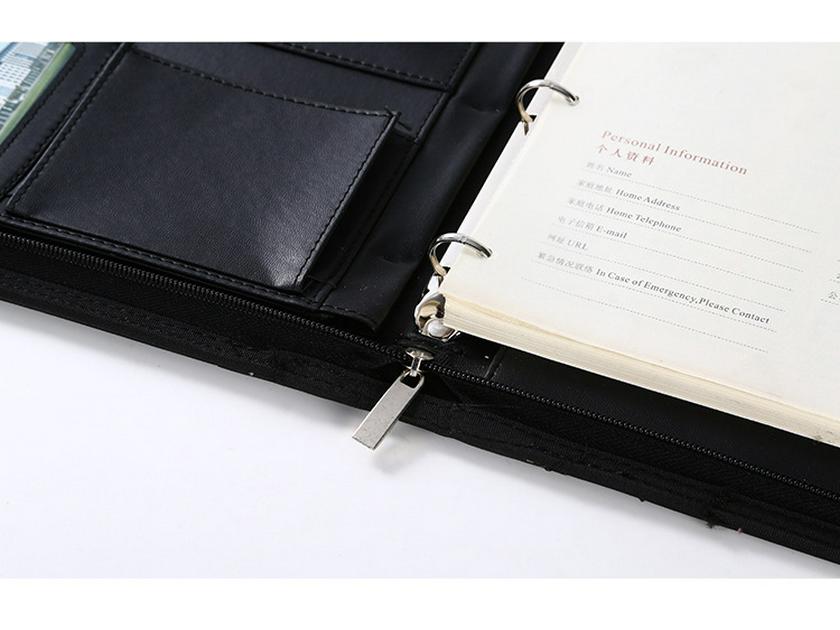 2020 A4 Custom Logo Multifunctionele Ritszak Planner & Mode Zakelijk Losbladig Notitieboek