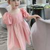 Neues Mädchen-Prinzessinnenkleid, Kinder-Puffärmelkleid, kurzes Gaze-Kleid für Mädchen