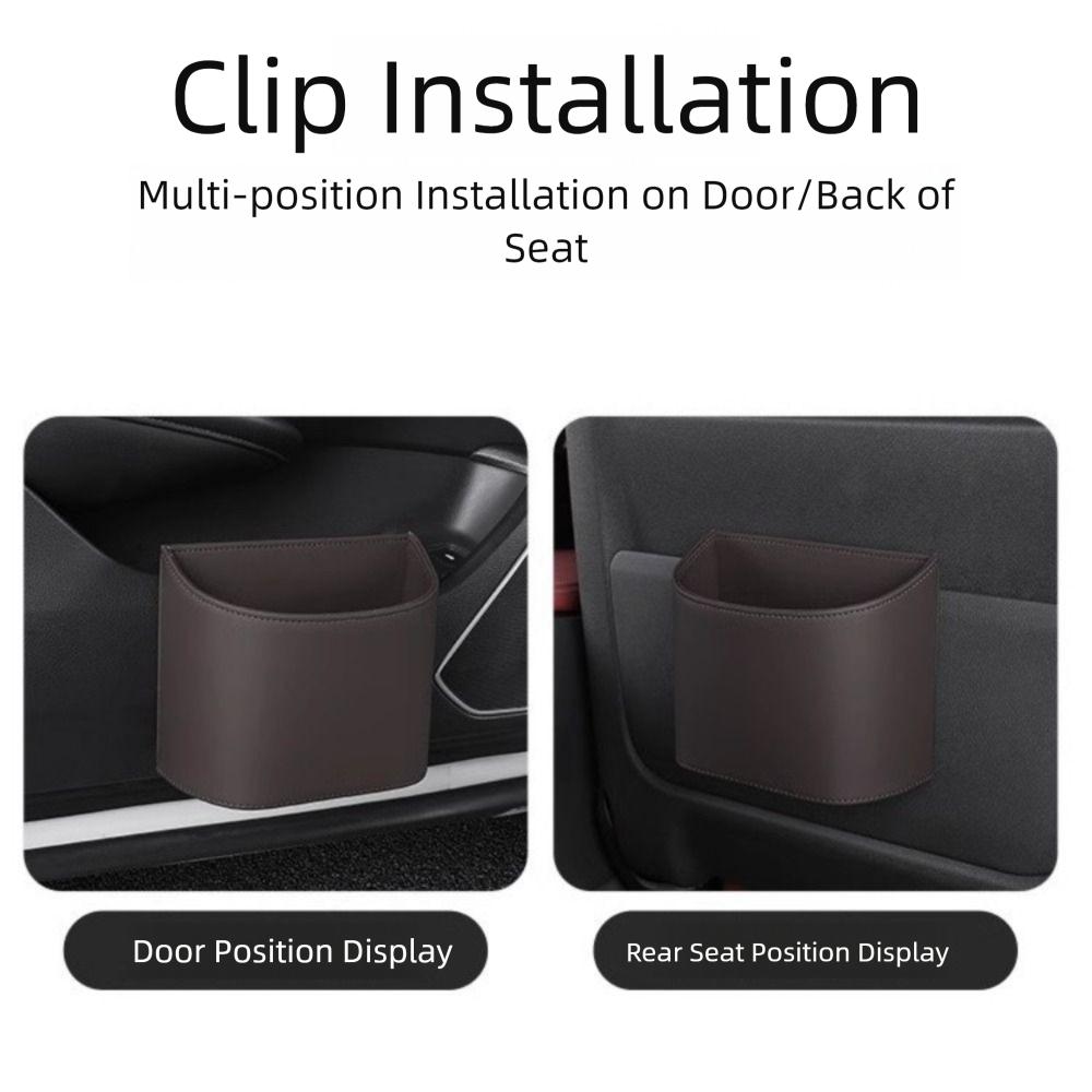 Hanging Vehicle Garbage Bin Waterproof Rubbish Bucket Car Backseat Storage Box  Car Supplies