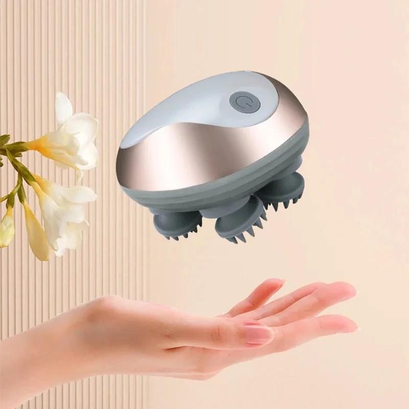 Mini Head Massager Magnetic Rechargeable Massager Electric Scalp Kneading Multifunction Physiotherapy Instrument