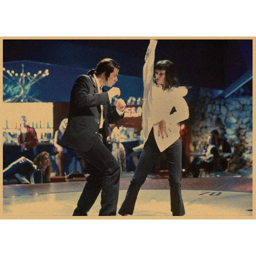 Pulp Fiction Retro Kraft Paper Poster - Classic Bar Wall Decoration