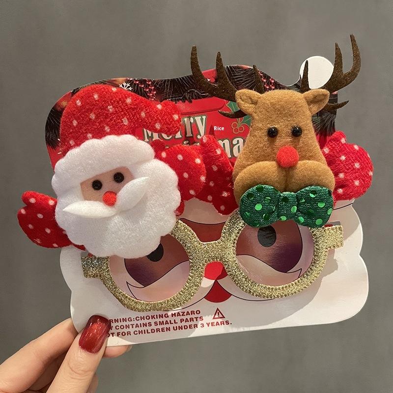 Christmas Glasses Frame Santa Claus Christmas Tree Elk Merry Christmas Glasses Props Christmas Decorations Party Decorations