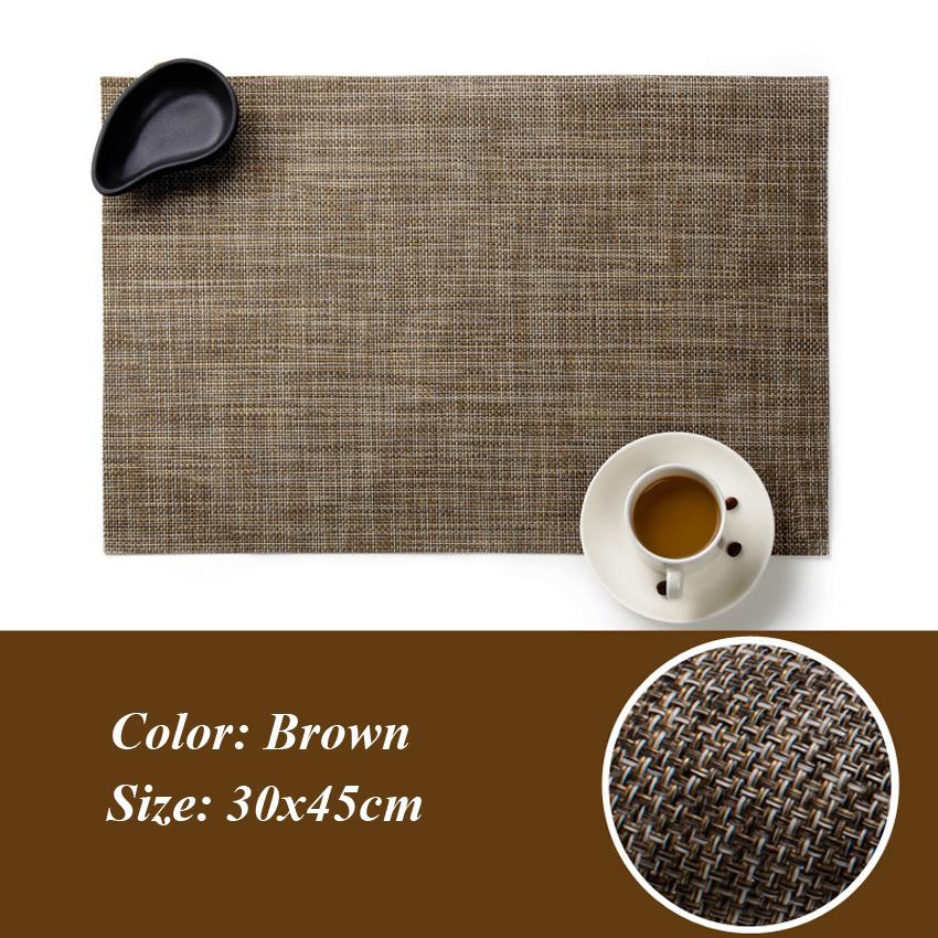 2/4/6 buc. Covoraș de loc pentru masă din PVC Covoraș pentru masă de cafea țesătură tampoane cu discuri Bowl Coasters De Cozinha 30*45 cm farfurie bar bucătărie