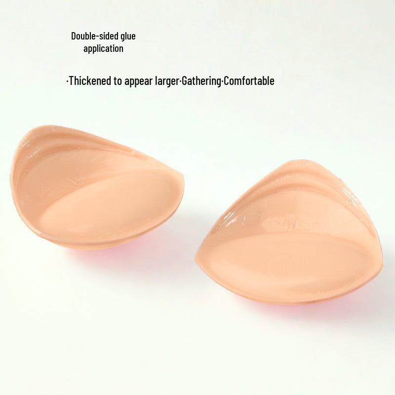 Mango Brush Glue Breast Pad: Thick, Invisible, Seamless, Breathable Enhancer for Small Chest