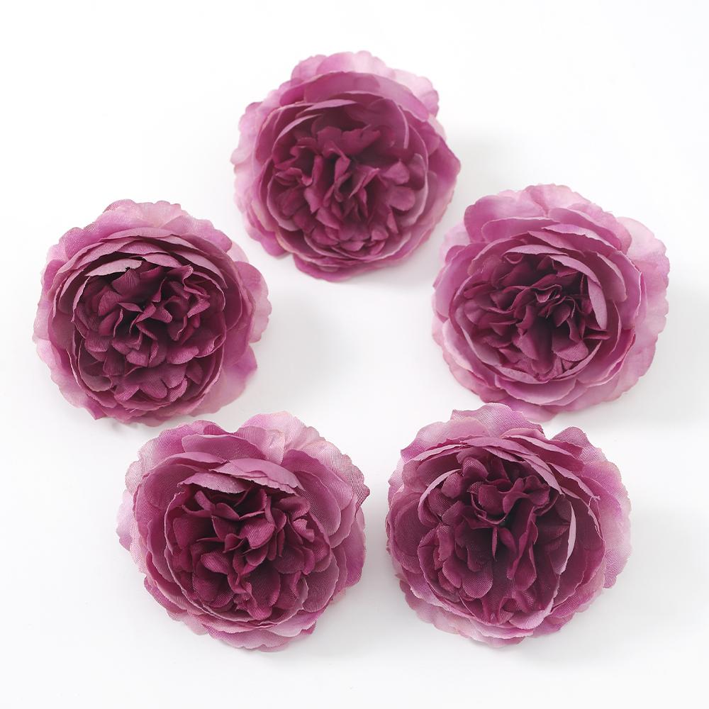 5/10Pcs Peony Artificial Flowers Head 7.5cm Fake Flowers for Home Decor Garden Wedding Decoration DIY Garland Bouquet Accessory