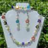Pearl Glaze Floral DIY Jewelry Set: Earrings, Necklace & Bracelet