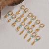 Atoztide Trendy Shiny Zircon Ocean Series Pendant Earring Women Stainless Steel Gold Color Multiple Styles Earring Jewelry Gift