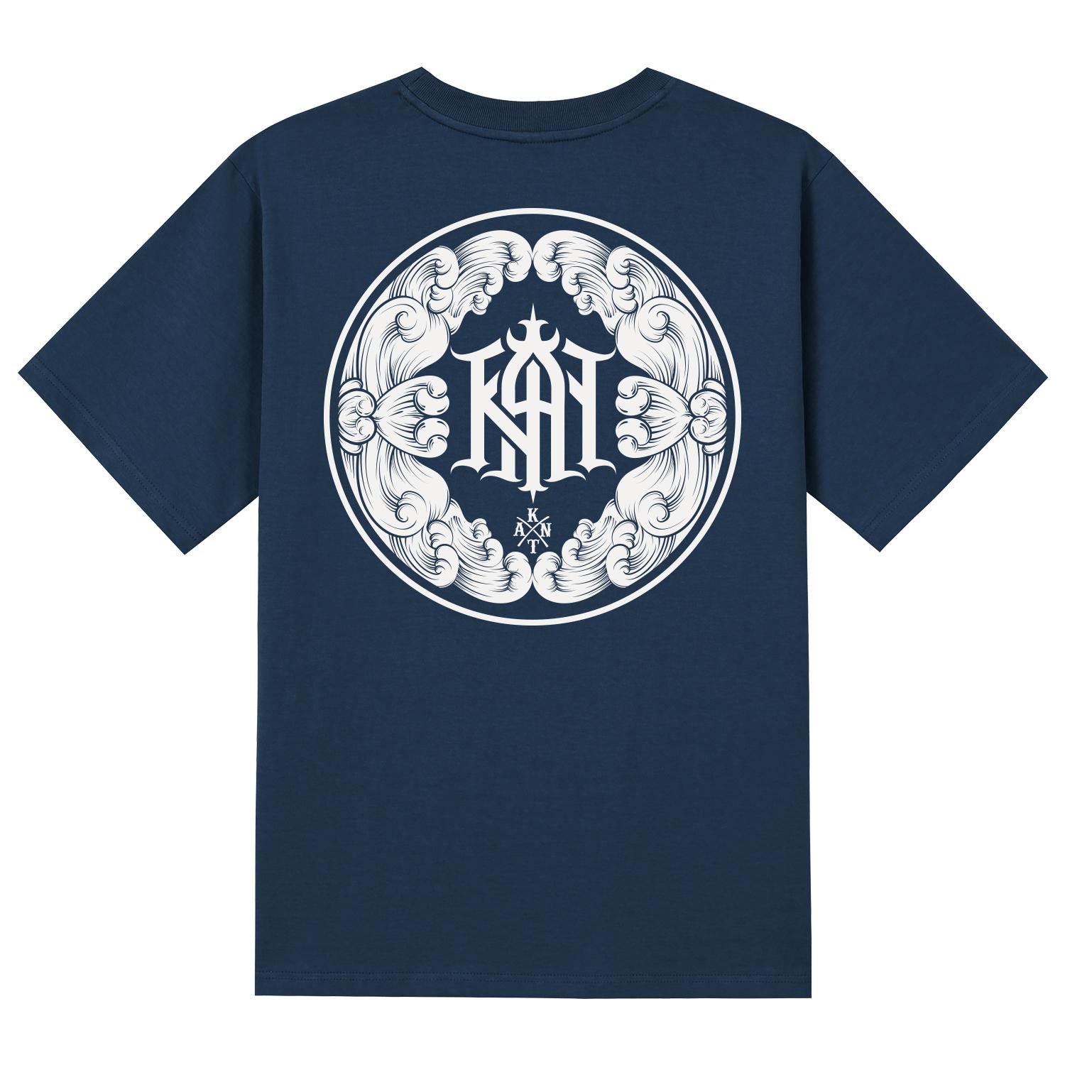 Khan 6312 Ktn0118 Flower Khan Short Sleeve T-Shirt - Navy Navy/L