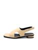 Nontheless Salt Button Flat Sandals Beige N-189/Bg