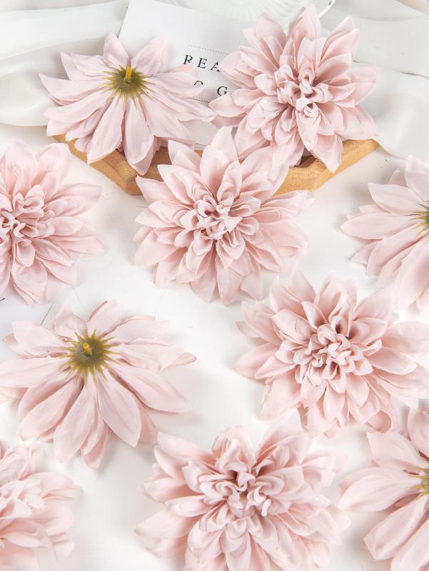 5/10Pcs Fake Plants Artificial Flowers Heads Silk Blooming Roses Wedding Home Room Decor DIY Garland Material Simulation Cheap