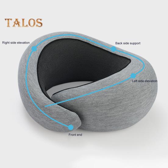 Travel Neck Pillow Aircraft Memory Foam Neck Support Cushion Adjustable Ergonomic Design Washable Neck Support Pillow