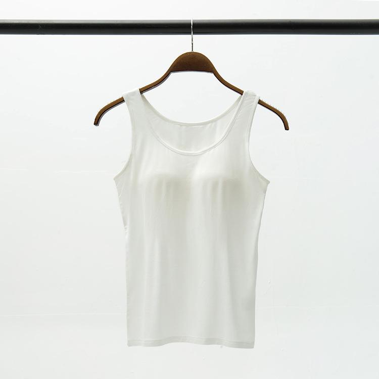 

Женский жилет, топы со встроенным бюстгальтером, жилет с подкладкой, облегающий топ на бретелях, сексуальные рубашки, женские повседневные рубашки большого размера XXXL белый