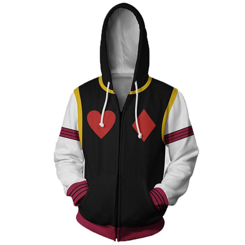 Hunter Hisoka Hunter Killua Zoldyck Zipper Jacket Cosplay Costume Hoodie Coat