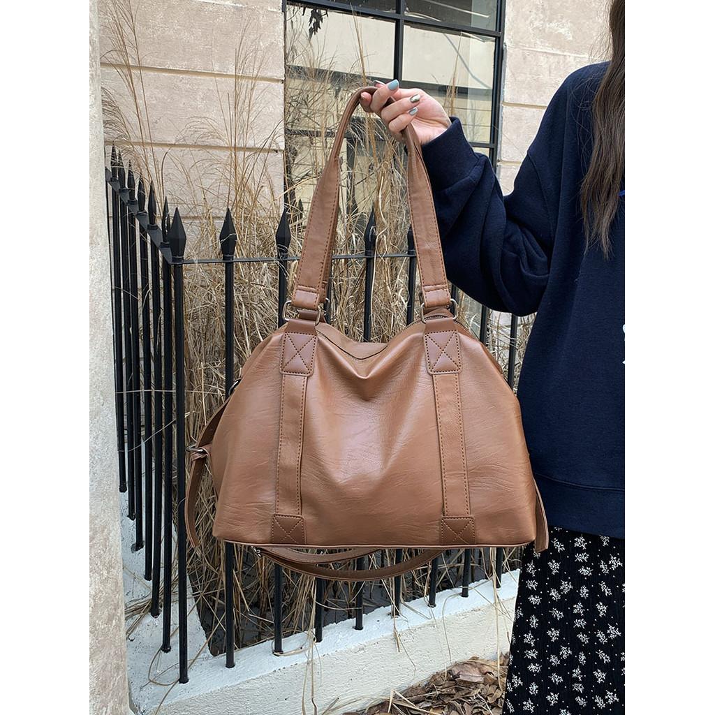 Ielgy Trendy Cool Portable Travel Bag Ladies Korean Version Casual Tote Bag Large Capacity Crossbody