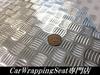 Car Wrapping 122cm X Strong Metal Aluminum Checkered Steel Silver Plated Sheet, 30cm, Adhesive, Checkered, Look,